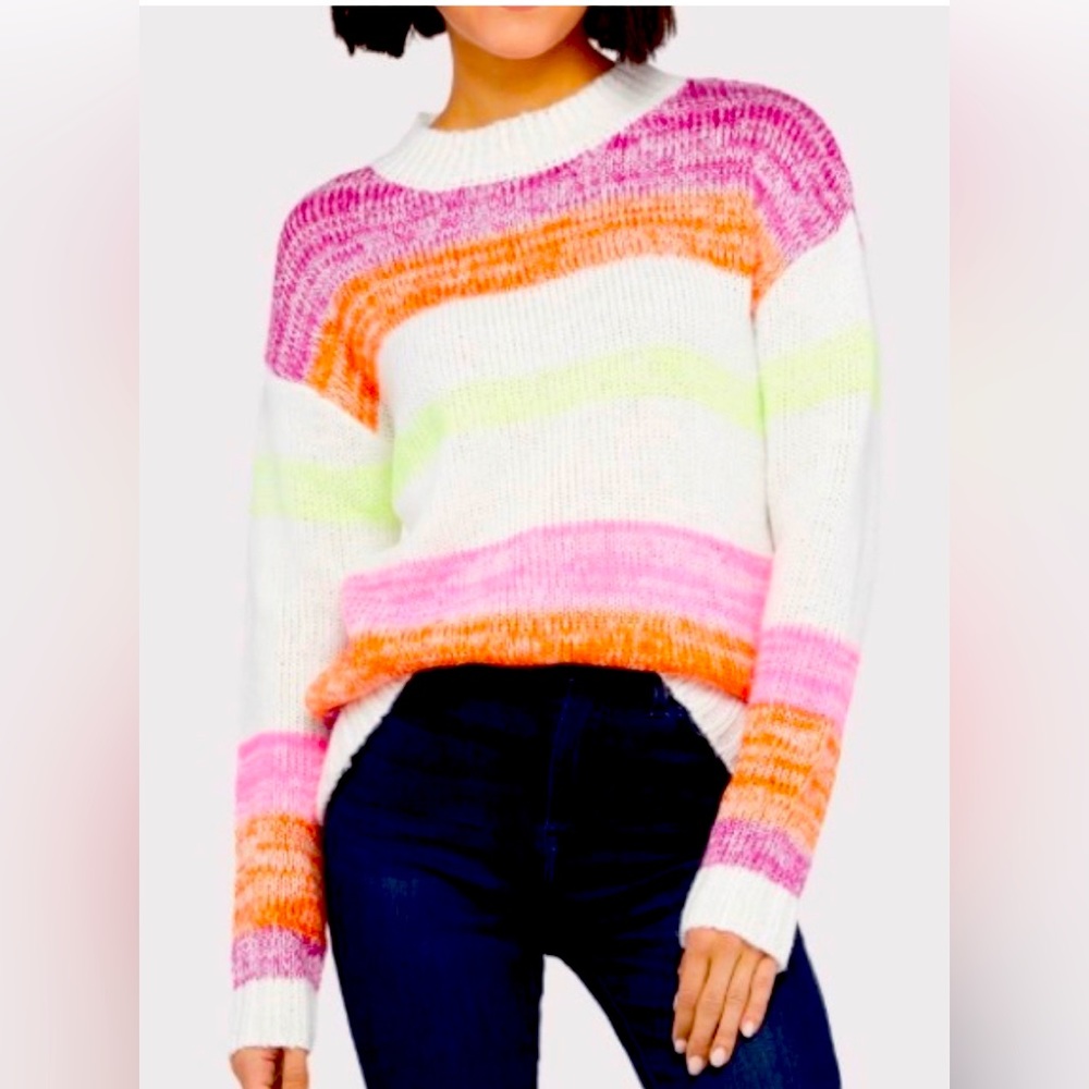 Allison Joy Izzy Neon Striped Sweater - Small